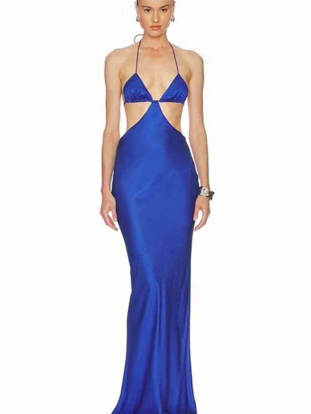 NWT NBD Revelve Cobalt Blue Cutout Maxi Dress